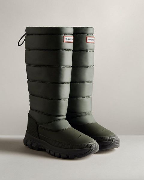 Hunter Insulated Tall Cizme za Snijeg Zenske - Zelene | AQ32-5M7